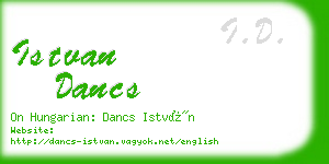 istvan dancs business card